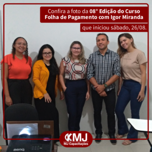 Foto da oitava edição do Curso Folha de Pagamento com Igor Miranda