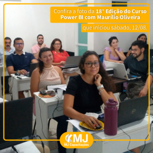 Foto da décima oitava edição do Curso Power BI com Maurílio Oliveira