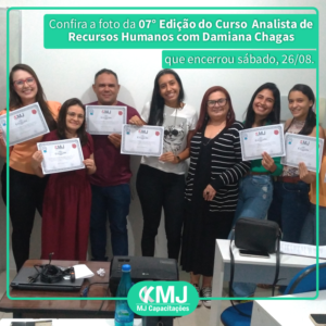 Foto da sétima edição do Curso Analista de Recursos Humanos com Damiana Chagas