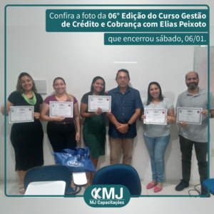 Foto da 06ª edição do Curso Gestão de Crédito e Cobrança com Elias Peixoto