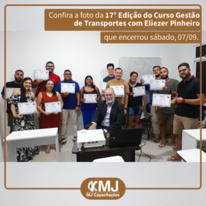 Foto da 17ª edição do Curso Gestão de Transportes com Eliezer Pinheiro