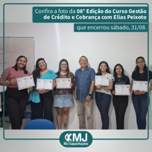 Foto da 08ª edição do Curso Gestão de Crédito e Cobrança com Elias Peixoto