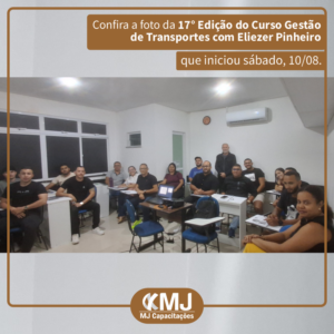 Foto da 17ª edição do Curso Gestão de Transportes com Eliezer Pinheiro