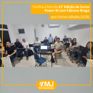 Foto da 23ª edição do Curso Power BI com Fabiano Braga